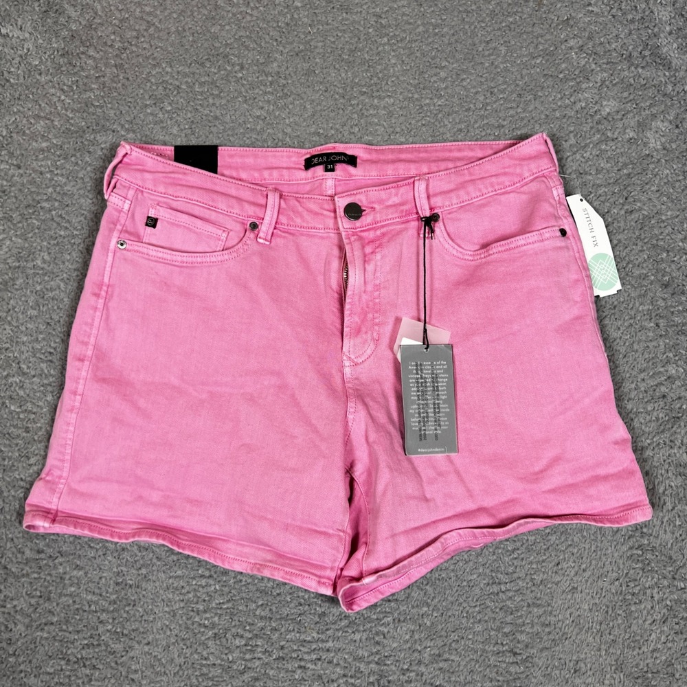 Dear John Denim Shorts Womens 31 Pink New With Tags Barbiecore Vibrant Summer‎